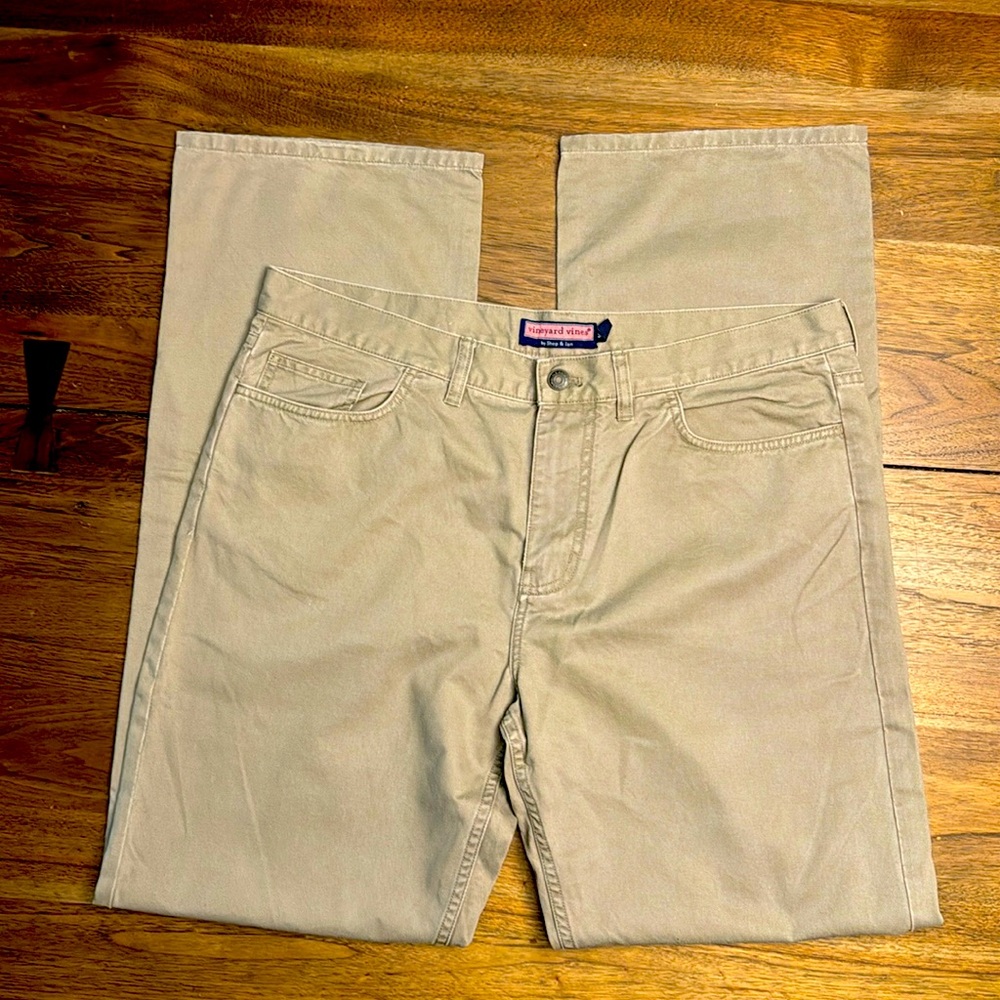 VINEYARD VINES 5 POCKET MENS PANTS 36x34, 100% cotton/canvas..